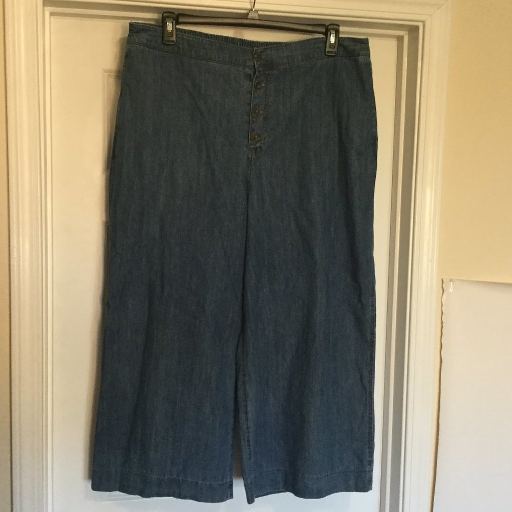 LC Lauren Conrad XXL Wide Leg Button Fly Jeans NEW